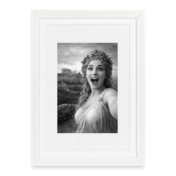 Portrait selfie d’Aphrodite - Affiche encadrée (27 × 37 cm) - blanc - Devant