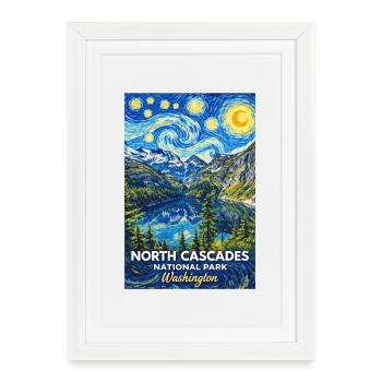 North Cascades National Park, Washington - Framed poster (27 × 37 cm) - white - Front