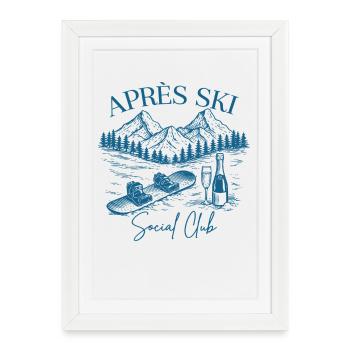 Après Ski Social Club Snowboard - Affiche encadrée (27 × 37 cm) - blanc - Devant