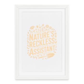 Nature's Reckless Assistant - Framed poster (27 × 37 cm) - white - Front