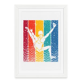 Bloc de bloc de Boulderer - Affiche encadrée (27 × 37 cm) - blanc - Devant
