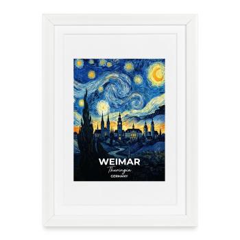 Weimar Germany City View - Framed poster (27 × 37 cm) - white - Front