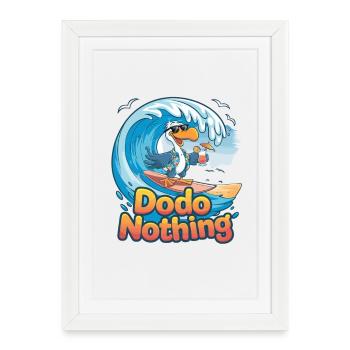 Dodo Surfer on Tropical Wave - Framed poster (27 × 37 cm) - white - Front