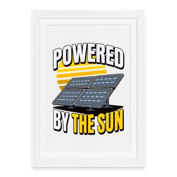 Solar Powered Photovoltaics – Powered by the Sun - Framed poster (27 × 37 cm) - white - Front