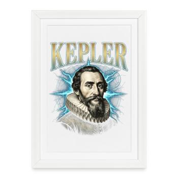 Johannes Kepler Donner - Affiche encadrée (27 × 37 cm) - blanc - Devant