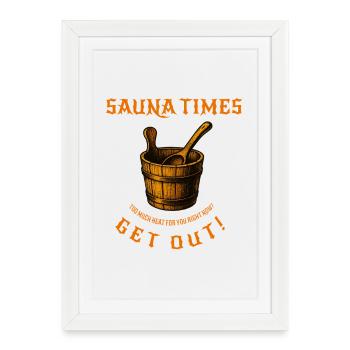 sauna_times - Affiche encadrée (27 × 37 cm) - blanc - Devant