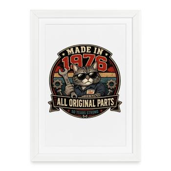 Original Parts 1976 Kater Mechanic - Framed poster (27 × 37 cm) - white - Front