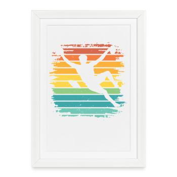 Bloc de bloc de Boulderer - Affiche encadrée (27 × 37 cm) - blanc - Devant