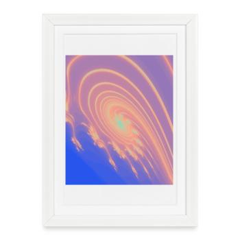 Tourbillon arc-en-ciel en spirale pastel - Affiche encadrée (27 × 37 cm) - blanc - Devant