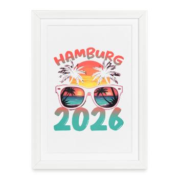 Hamburg 2026 - Framed poster (27 × 37 cm) - white - Front