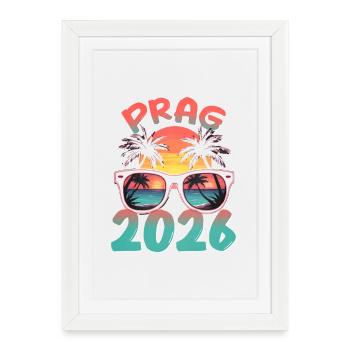 Prague 2026 - Affiche encadrée (27 × 37 cm) - blanc - Devant