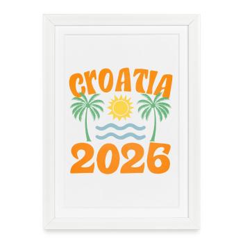 Croatia 2026 - Framed poster (27 × 37 cm) - white - Front