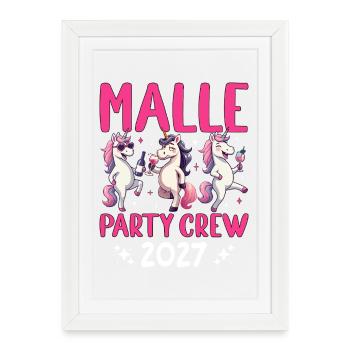 Équipe de la Malle Party 2027 - Affiche encadrée (27 × 37 cm) - blanc - Devant