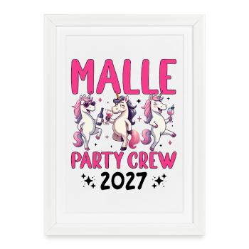Équipe de la Malle Party 2027 - Affiche encadrée (27 × 37 cm) - blanc - Devant