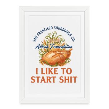 Sourdough Bread Baking Baker Sourdough Starter - Framed poster (27 × 37 cm) - white - Front