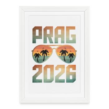 Prague 2026 - Affiche encadrée (27 × 37 cm) - blanc - Devant