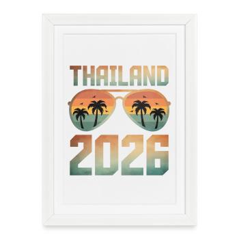 Thaïlande 2026 - Affiche encadrée (27 × 37 cm) - blanc - Devant