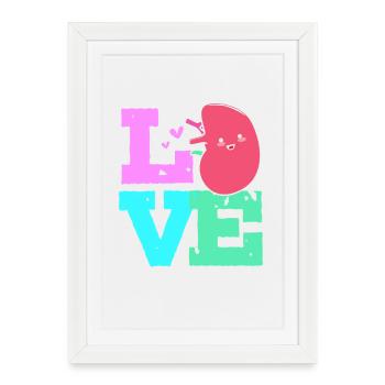 Rein Donneur Rein - Affiche encadrée (27 × 37 cm) - blanc - Devant