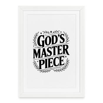 Le chef-d’œuvre de Dieu - Affiche encadrée (27 × 37 cm) - blanc - Devant