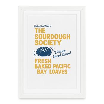 Société des boulangers au levain de pain au levain - Affiche encadrée (27 × 37 cm) - blanc - Devant