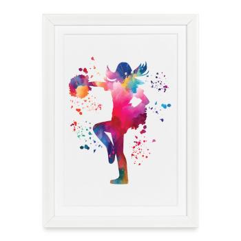 Cheerpom pom girls Mom Cheerleading - Affiche encadrée (27 × 37 cm) - blanc - Devant