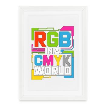 Print Designer RGB In A CMYK World Print Expert - Framed poster (27 × 37 cm) - white - Front