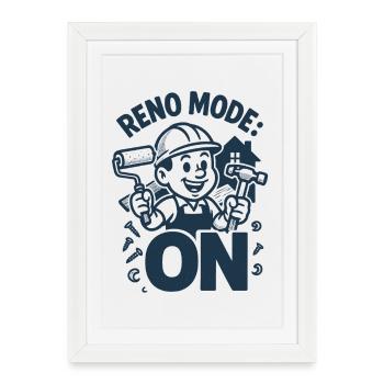 Renomodus on | Renovation DIY - Framed poster (27 × 37 cm) - white - Front