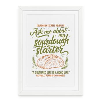 Ère de démarrage du pain au levain - Affiche encadrée (27 × 37 cm) - blanc - Devant