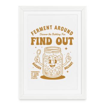 Sourdough Bread Baking Baker Sourdough Starter - Framed poster (27 × 37 cm) - white - Front