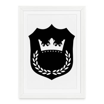 krone_wappen_001 - Affiche encadrée (27 × 37 cm) - blanc - Devant