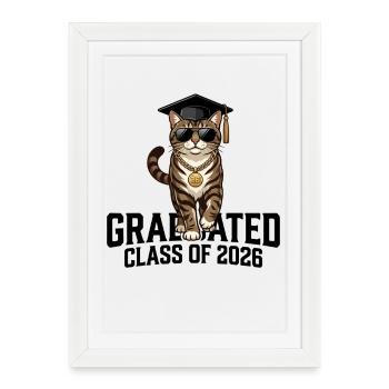 Graduated Class of 2026 - Framed poster (27 × 37 cm) - white - Front