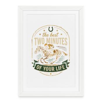Les deux meilleures minutes de ta vie - Affiche encadrée (27 × 37 cm) - blanc - Devant
