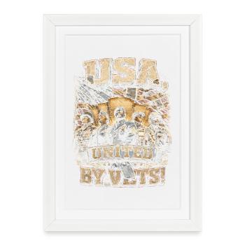 Veterans Day for Democrats USA United by Vets! - Framed poster (27 × 37 cm) - white - Front