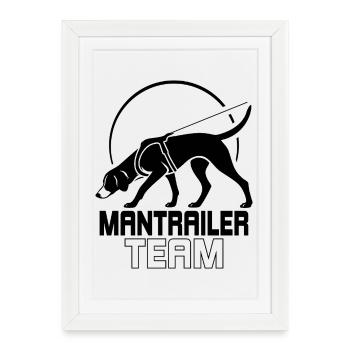 Foxhound Mantrailer Team Dog Sport Dogs Wilsigns - Affiche encadrée (27 × 37 cm) - blanc - Devant