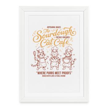 Levain pâtisser pâtisserie Baker Levain - Affiche encadrée (27 × 37 cm) - blanc - Devant