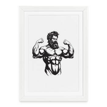 Greek fighter - Framed poster (27 × 37 cm) - white - Front