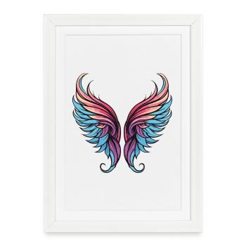 Icône des ailes - Affiche encadrée (27 × 37 cm) - blanc - Devant