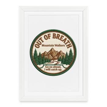 Hiking - Mountain Walkers - Framed poster (27 × 37 cm) - white - Front