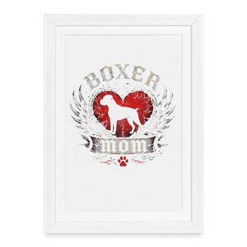 Boxer Heart Wing Emblem - Framed poster (27 × 37 cm) - white - Front
