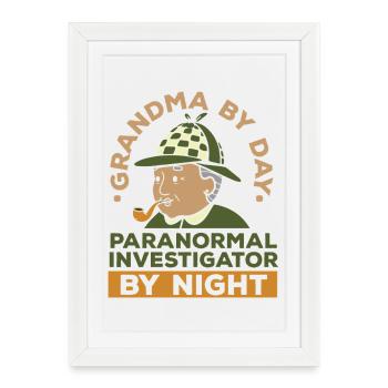 Chasseur de fantômes paranormal chasseur de fantômes - Affiche encadrée (27 × 37 cm) - blanc - Devant