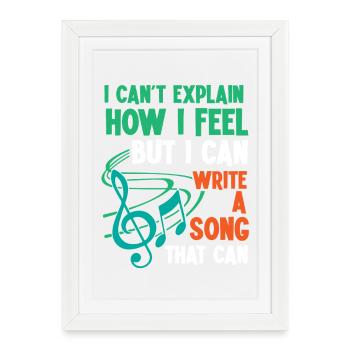 Singer Music Teacher Music Singer Choir - Framed poster (27 × 37 cm) - white - Front