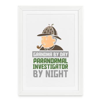 Chasseur de fantômes paranormal chasseur de fantômes - Affiche encadrée (27 × 37 cm) - blanc - Devant