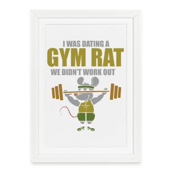 Rat, rat de maison, propriétaire de rats, amoureux des rats - Affiche encadrée (27 × 37 cm) - blanc - Devant