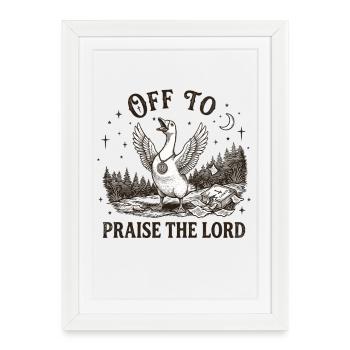 pour louer le Seigneur Christian Gans - Affiche encadrée (27 × 37 cm) - blanc - Devant