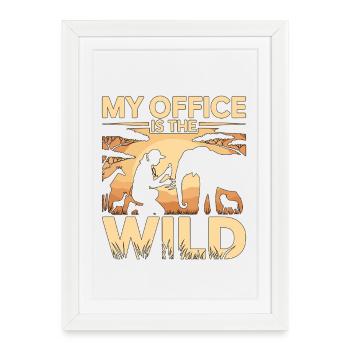 Vétérinaire de la faune sauvage Mon cabinet est le service de soins de la faune sauvage - Affiche encadrée (27 × 37 cm) - blanc - Devant