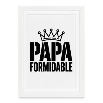 Papa Formidable Fête des Pères - Affiche encadrée (27 × 37 cm) - blanc - Devant
