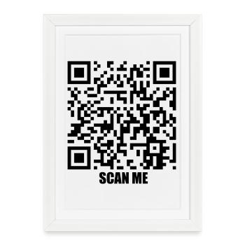 Quote Message – Smile At Me - Framed poster (27 × 37 cm) - white - Front