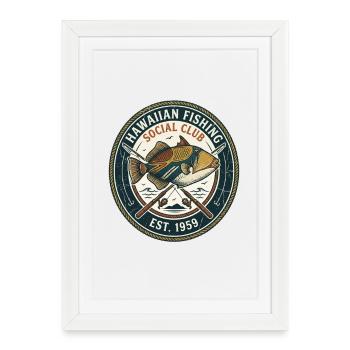 Humuhumunukunukuapua'a Triggerfish Hawaii - Framed poster (27 × 37 cm) - white - Front