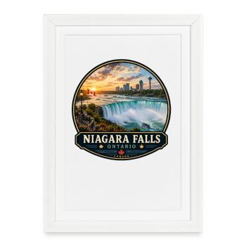 Niagara Falls Ontario Canada Vacation Waterfall - Framed poster (27 × 37 cm) - white - Front