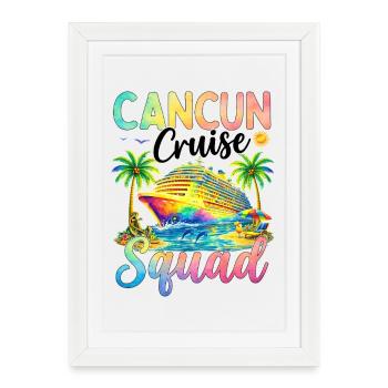 Cancun Cruise Squad - Gerahmtes Poster (27 × 37 cm) - Weiß - Vorne